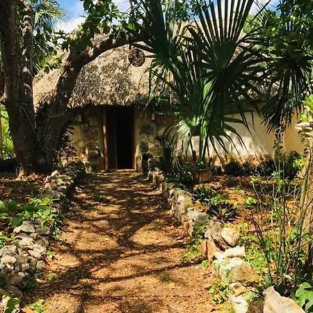Encantadora Villa Maya Tradicional En Rancho Agroecologico Tzucaceb Exterior photo